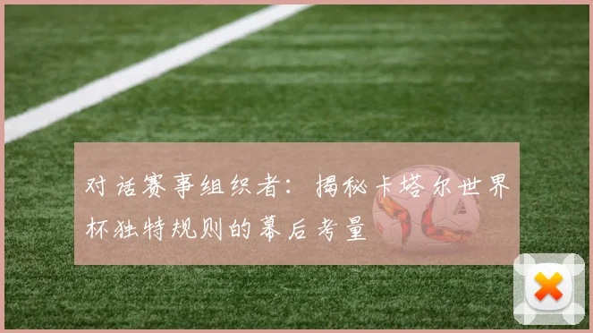 对话赛事组织者：揭秘卡塔尔世界杯独特规则的幕后考量