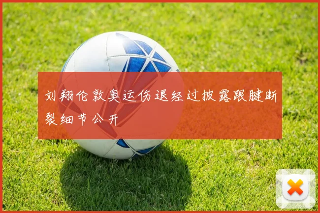 刘翔伦敦奥运伤退经过披露跟腱断裂细节公开